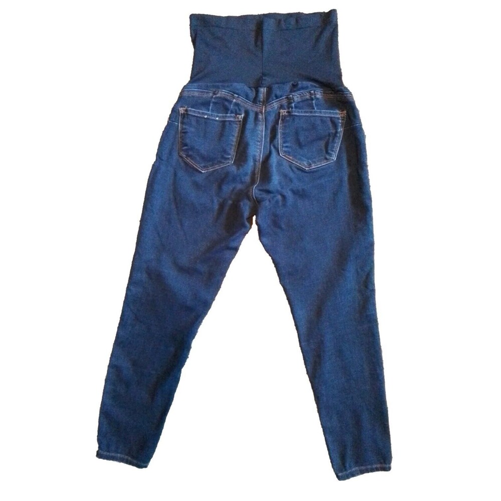 Bella Vida Maternity Over The Belly Jeans Womens Size S Blue Stretchy 26x28